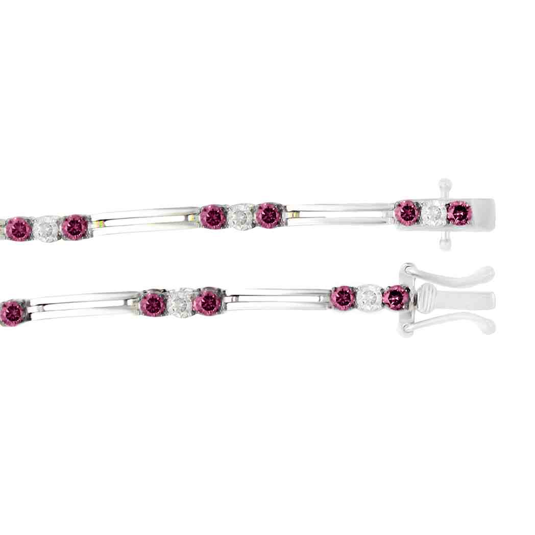 White Gold Ruby Wedding Bracelet BR51014ARU